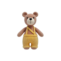 Meškiukas su geltonomis kelnėmis